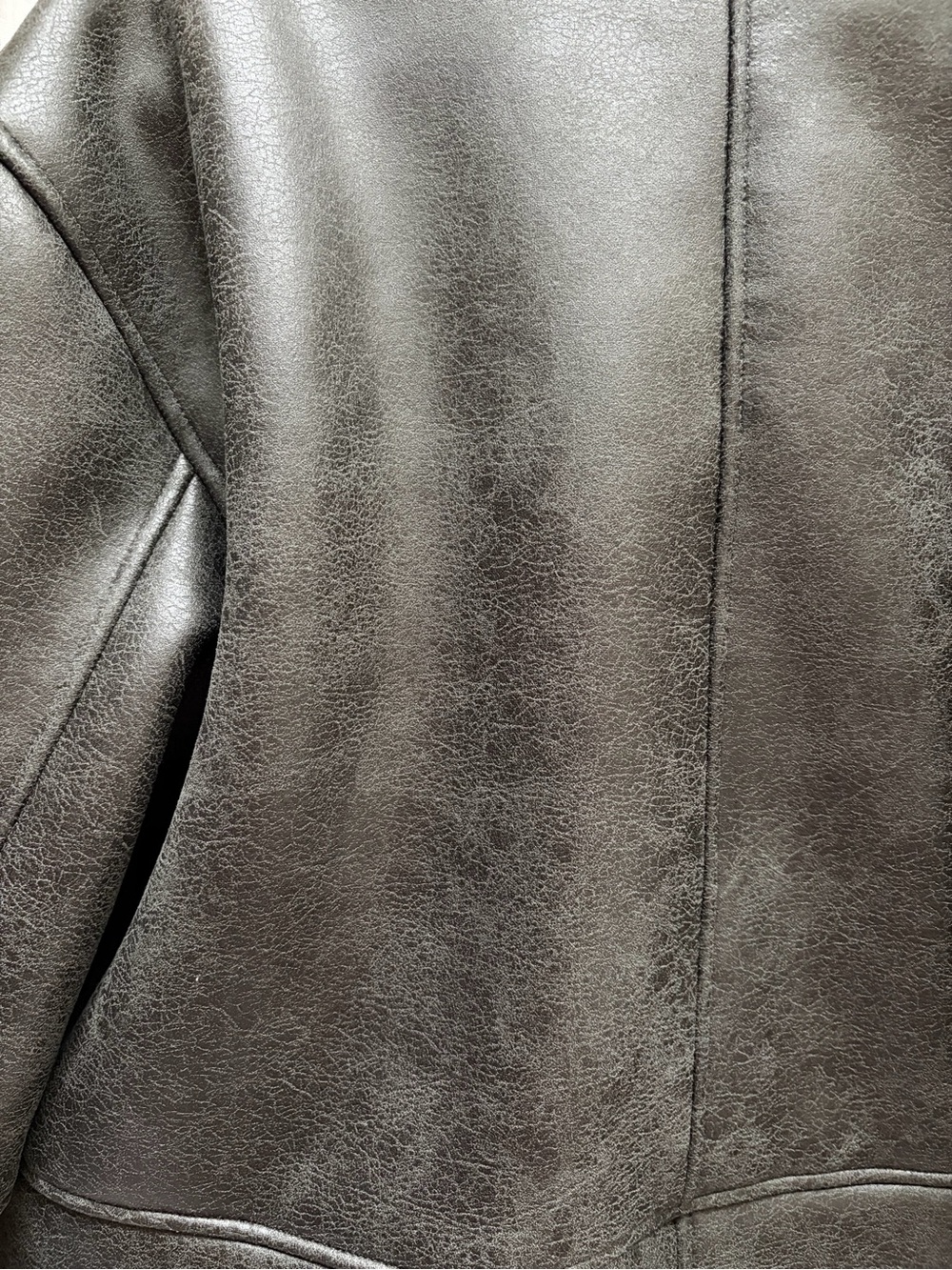 ZARA Oversized fit Faux Shearling Lined Double Breasted Faux Suede Jacket Coat - Picture 16 of 16
